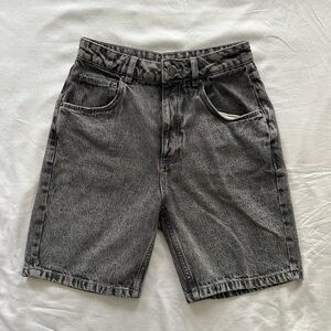 American Vintage Brand Gray Denim Bermuda Shorts, Size 26